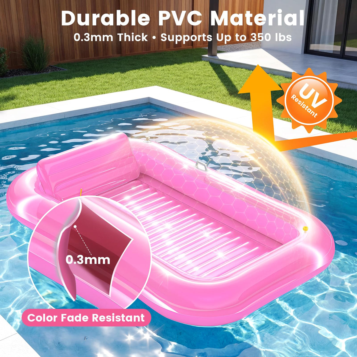 PanAdventure 0.3mm PVC construction ensures durable outdoor use.