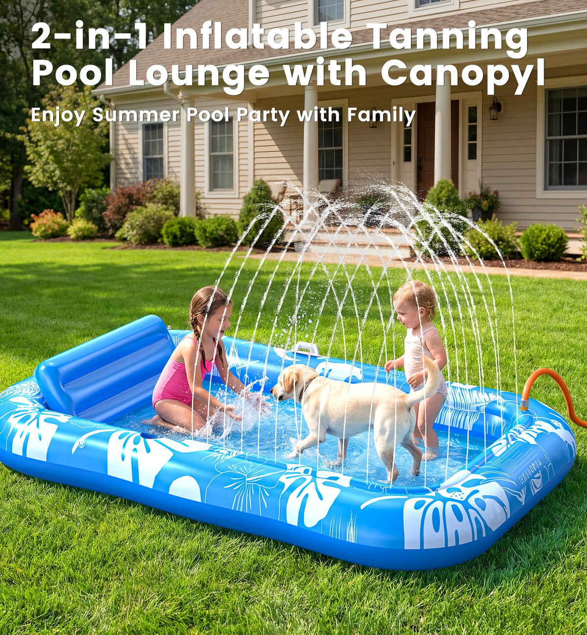 PanAdventure lounger canopy UPF50 shade keeps sun at bay during sunbathing