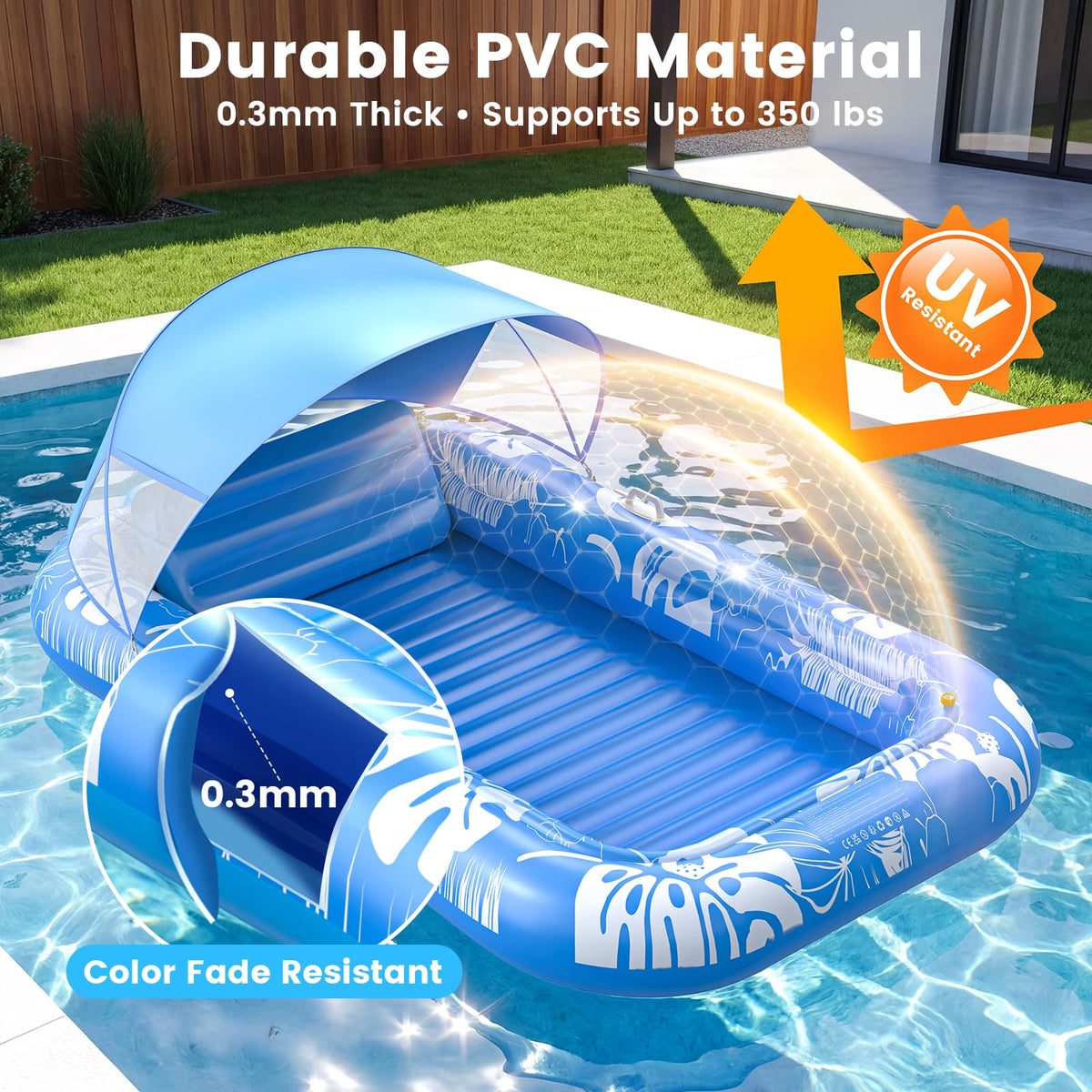 PanAdventure pillow, ribbed base, and cup holder enhance comfort