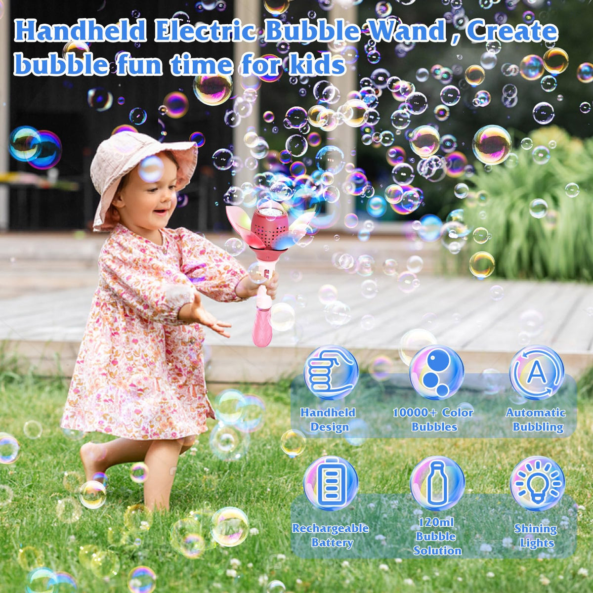 PANAMALAR bubble wand lights enhance the bubble show during playtime.