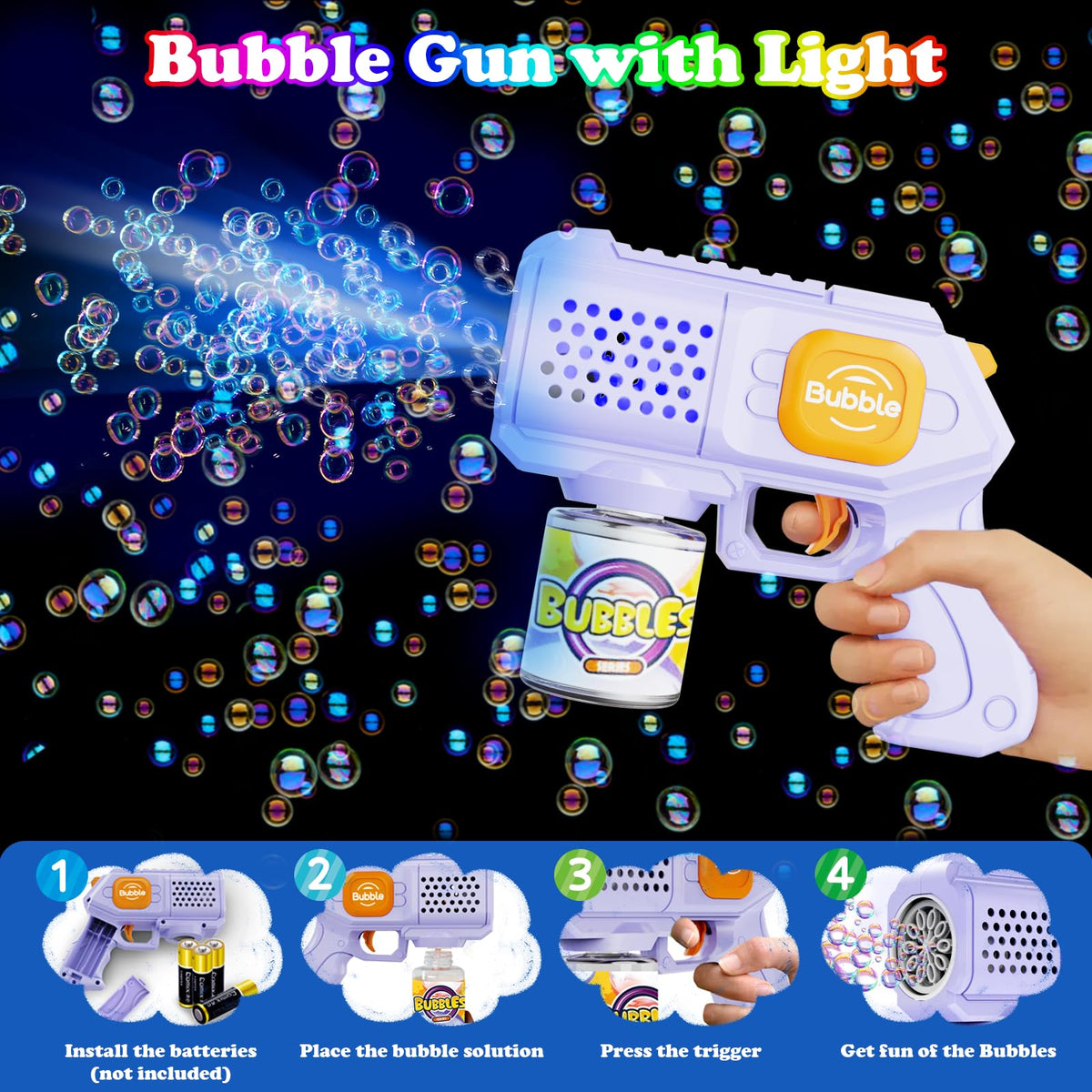 Panamalar kid-friendly bubble gun design with smooth edges and easy grip.