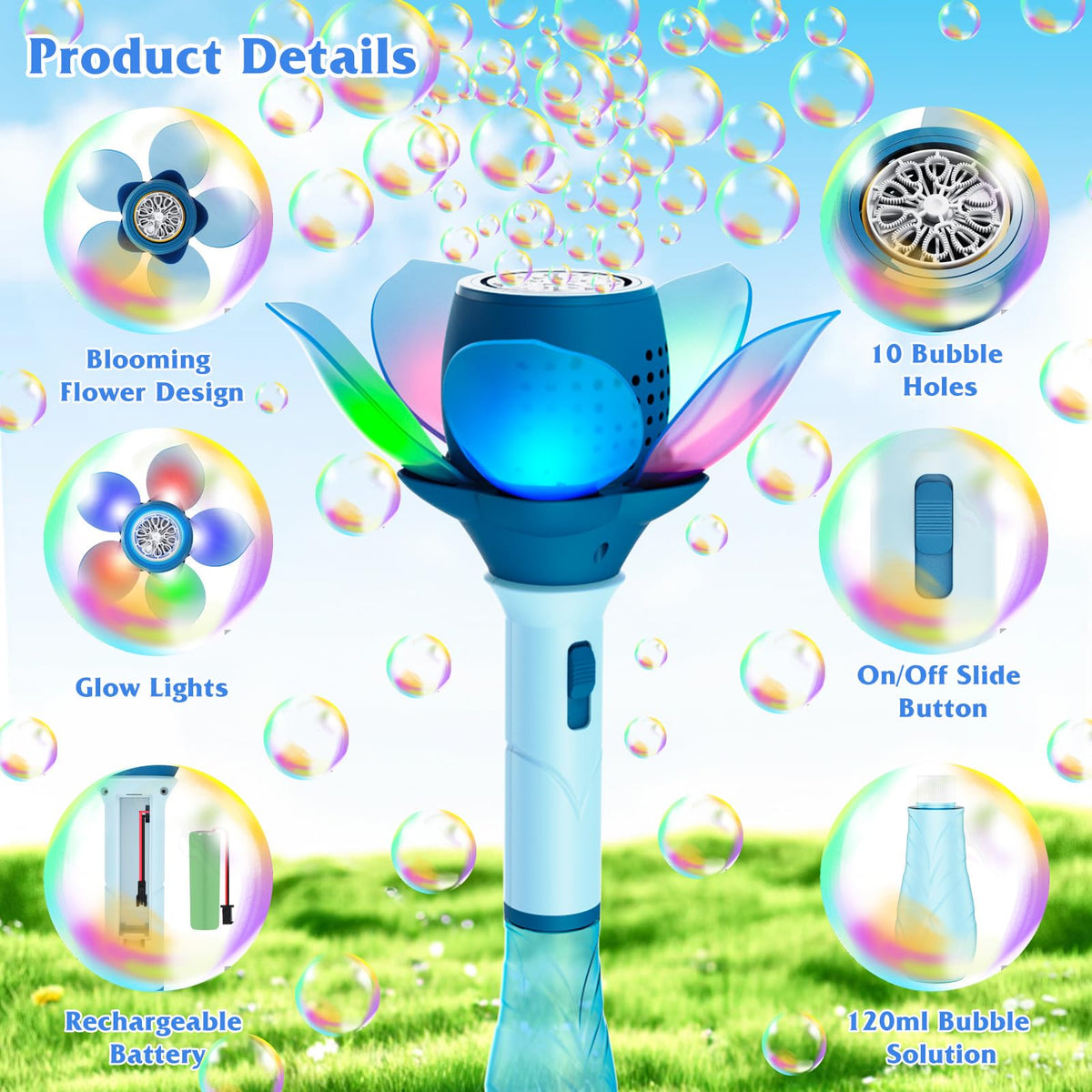 Outdoor party scene with Panamalar bubbles creating a joyful atmosphere