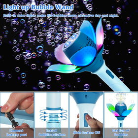 Rechargeable battery powers endless bubble fun with USB charging