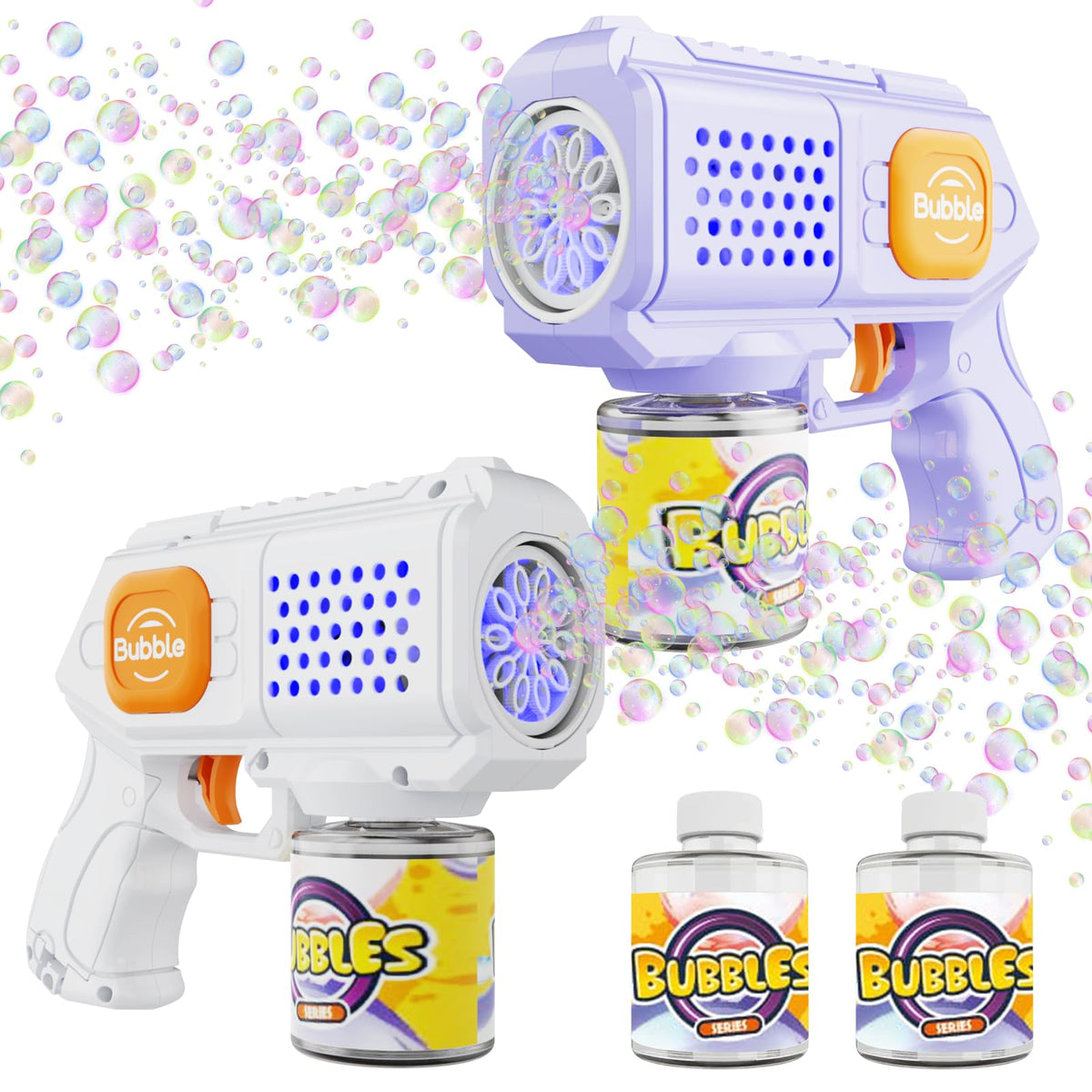 Panamalar two-pack bubble guns, front view, ready for outdoor play and family fun.