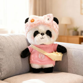 Panda Dudu pink plush 11-inch cuddle buddy for kids