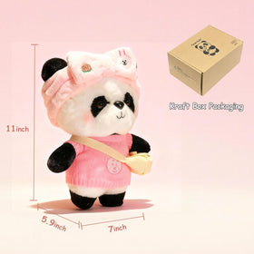 Panda Dudu plush packaged in sturdy kraft box to prevent damage