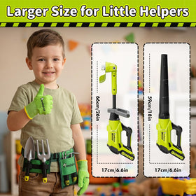 Pandapop kids tool belt in use shows organized, portable outdoor play