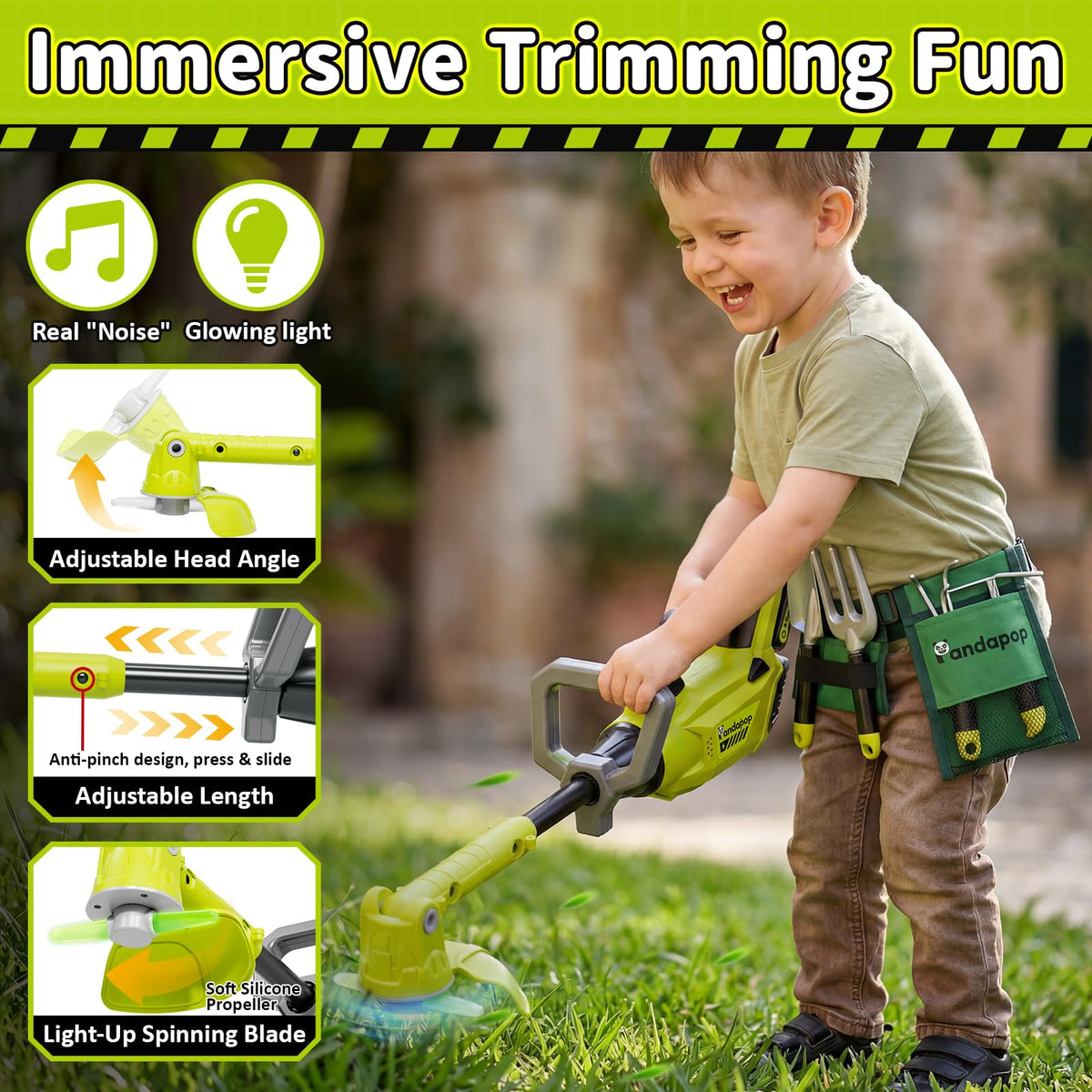 Pandapop adjustable tool belt helps kids stay organized during outdoor play