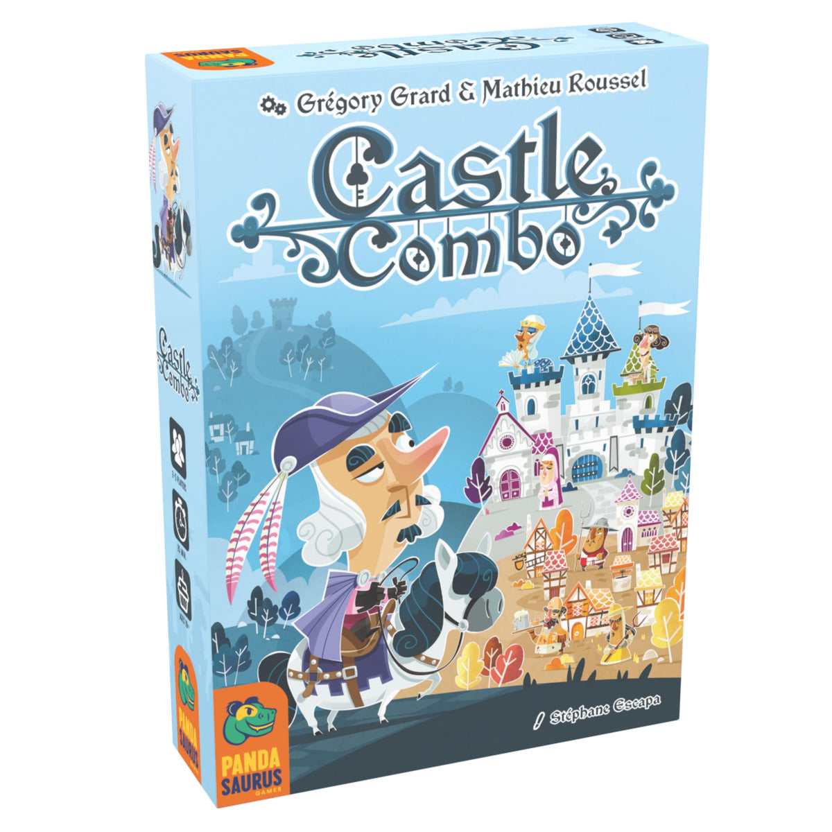 Pandasaurus Castle Combo tableau setup showing strategic 3x3 grid