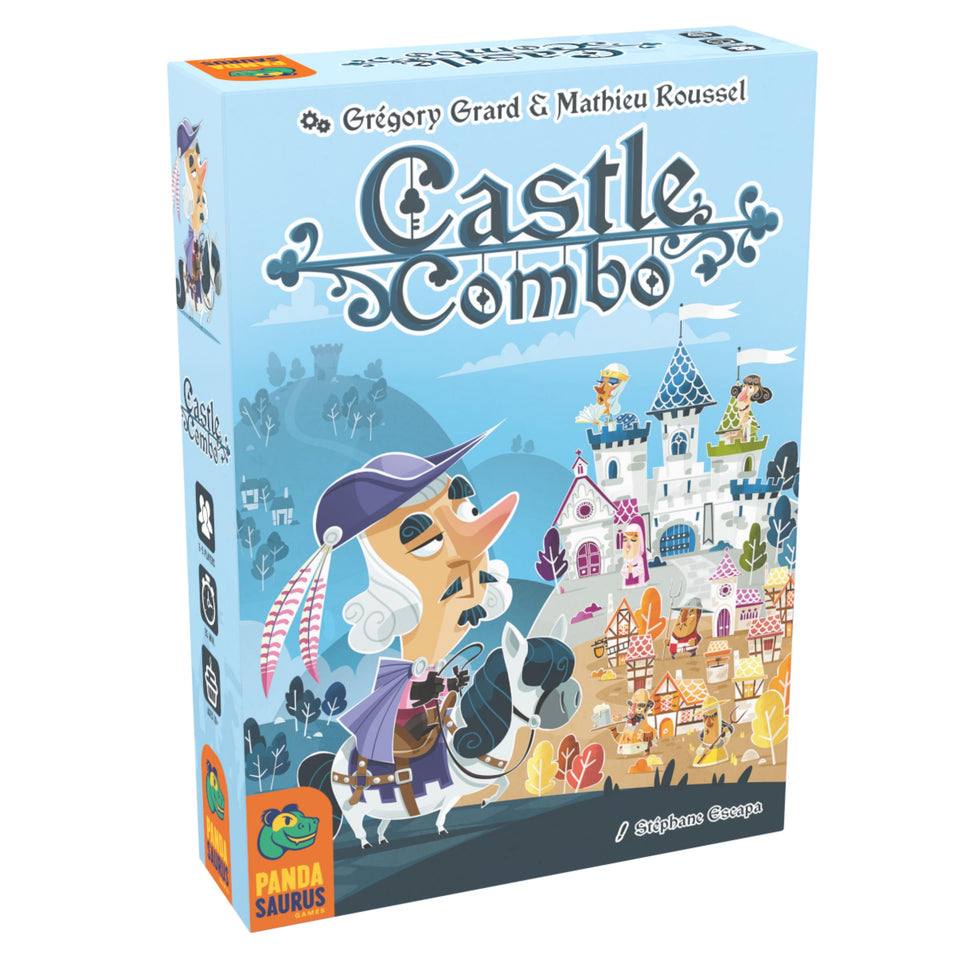Pandasaurus Castle Combo tableau setup showing strategic 3x3 grid