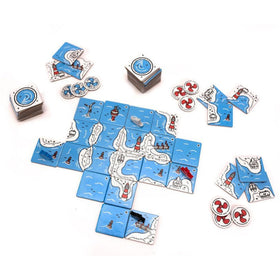 Beacon Patrol tiles laid on the table for strategic coastline mapping