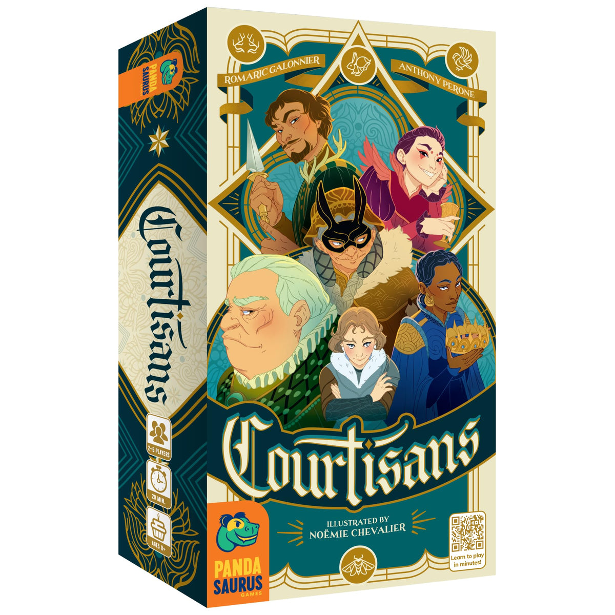 Pandasaurus Courtisans at the Queen's Table showing strategic planning in action