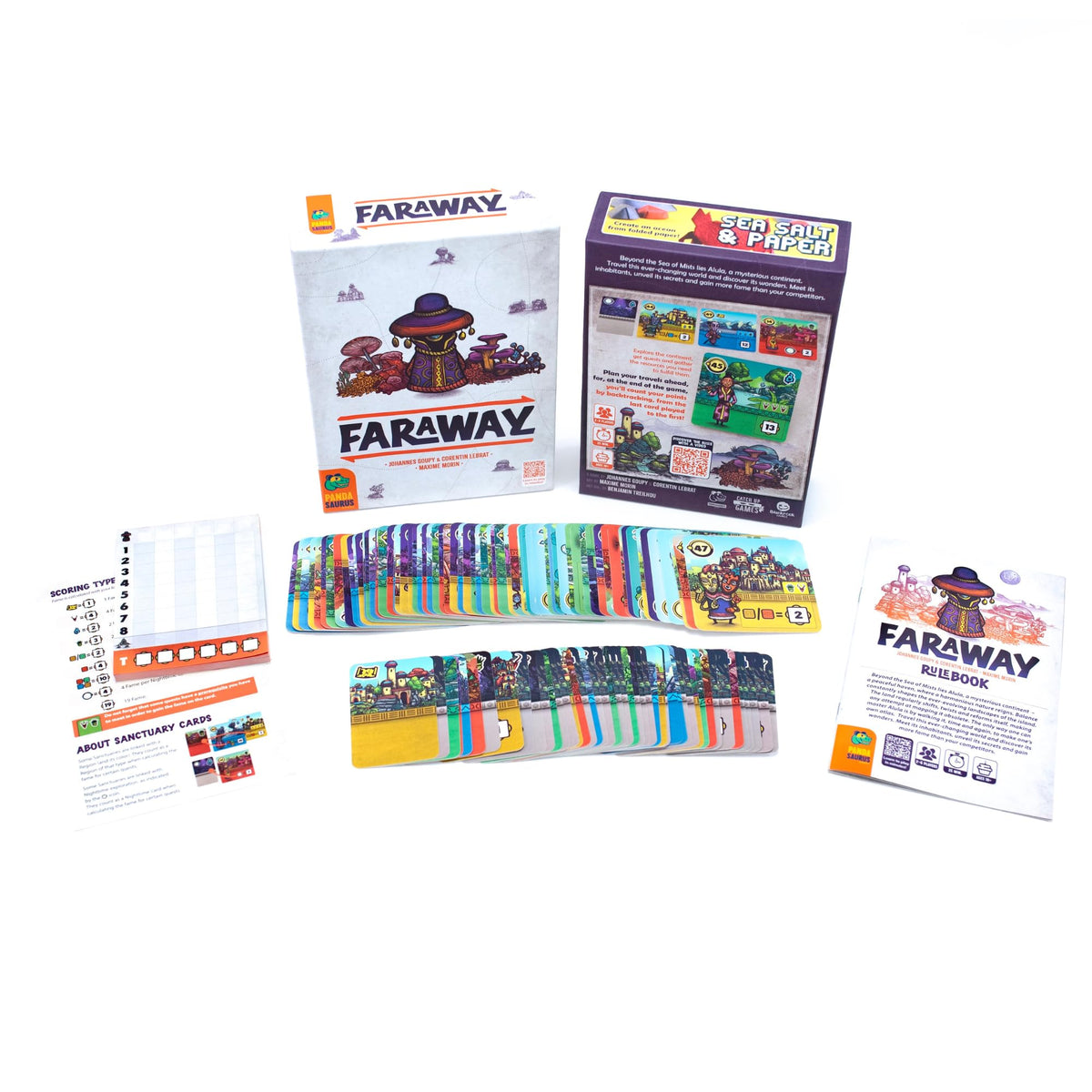 Pandasaurus Faraway Alula region cards help plan routes and earn rewards.