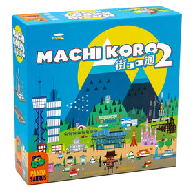 Pandasaurus Machi Koro 2 city skyline image showing new urban build options