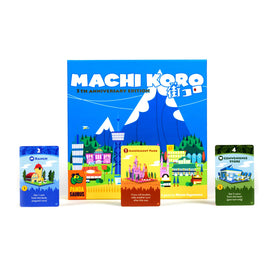 Pandasaurus Machi Koro setup image showing components and setup ease for new players.