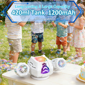 PANIED 420ml solution tank minimizes refills during long play sessions.
