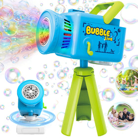 PANIED Camera Bubble Machine front view with music and lights for playful moments