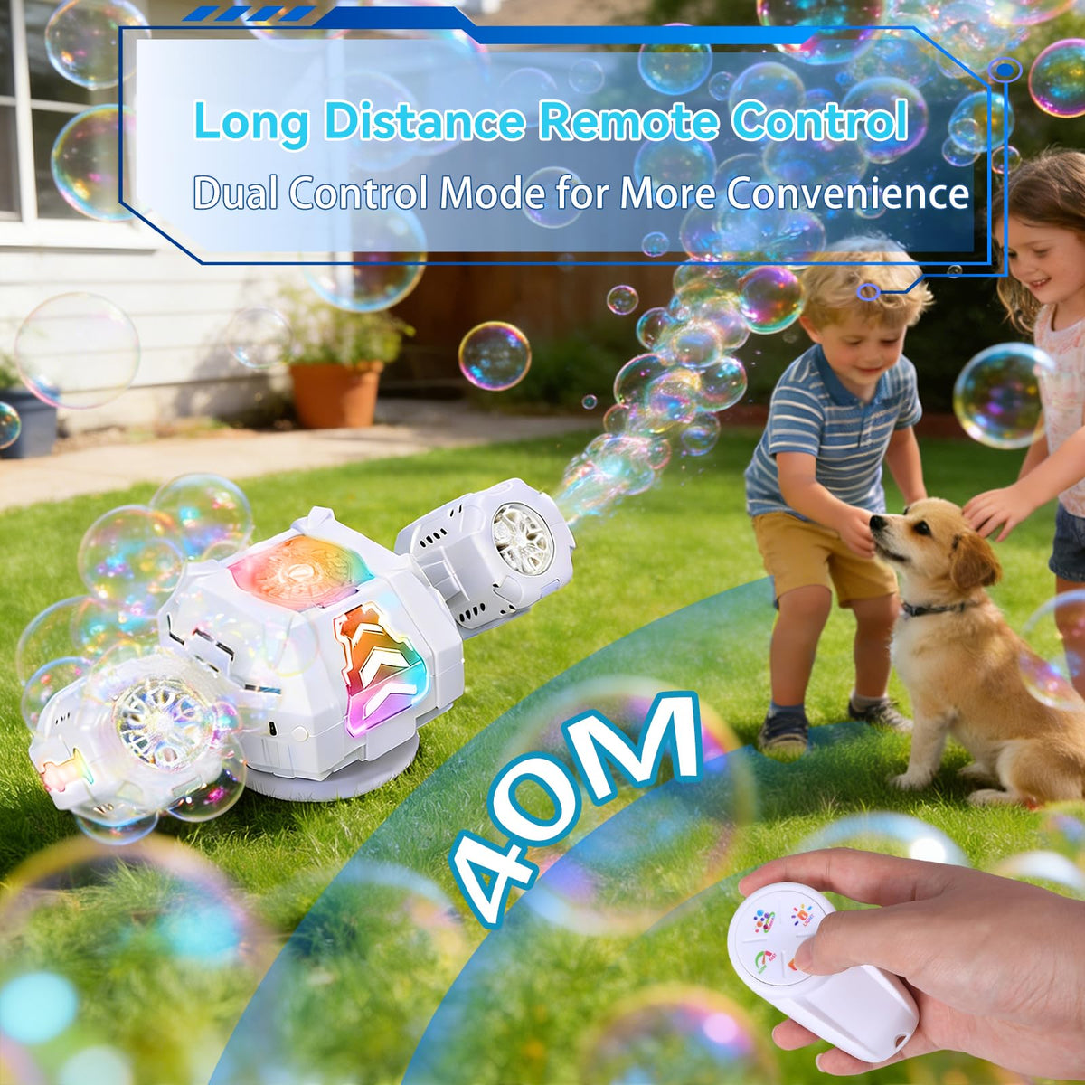 PANIED rechargeable Type-C power for cordless bubble fun anywhere.