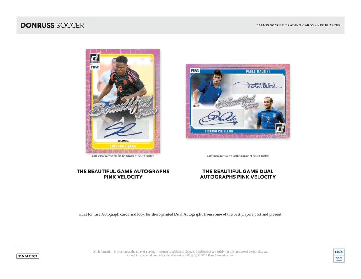 Panini Donruss Soccer 2024/25 pink cubic parallel blaster exclusive.