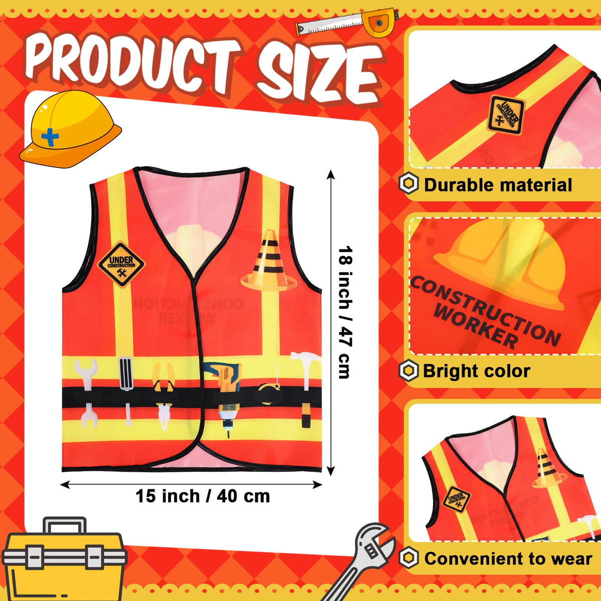 Panitay astronaut dress-up vest in bright colors, great for party-ready role-play sessions.