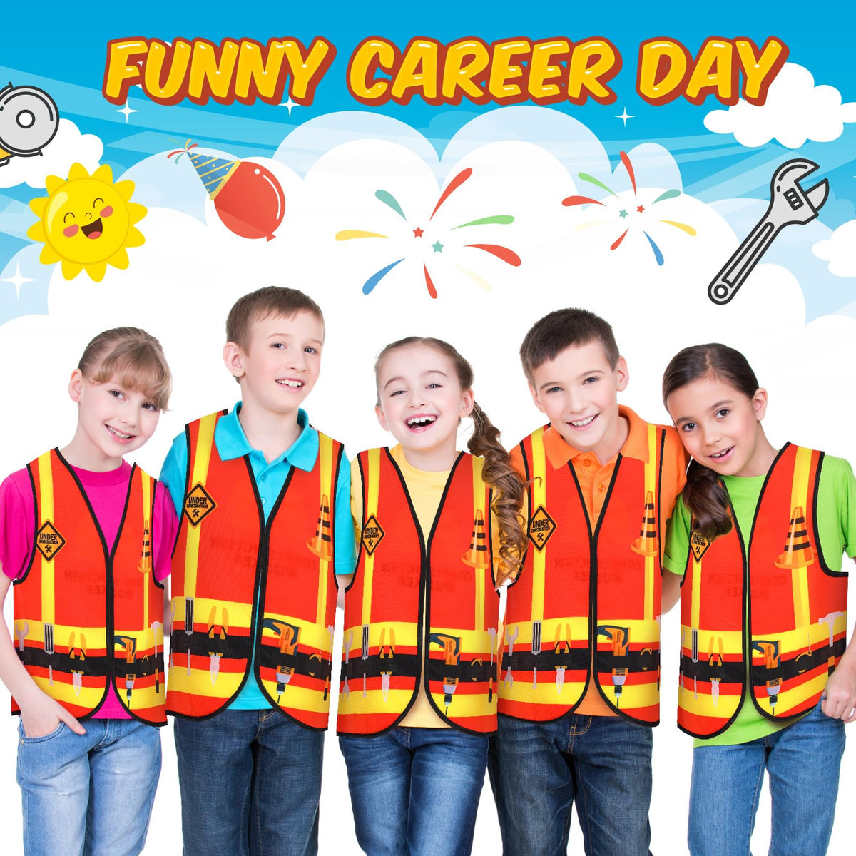 Panitay astronaut dress-up vest set, multiple vests for sharing during events.