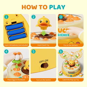 PANITU B.Duck music pop-up action adds lively sounds.