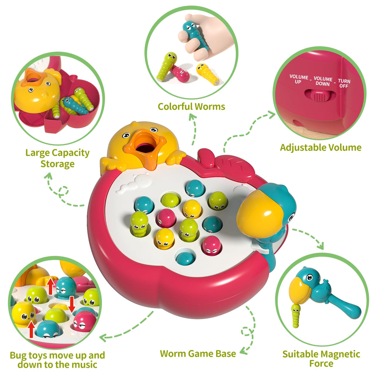 PANITU volume control on the toy enables quiet, family-friendly play