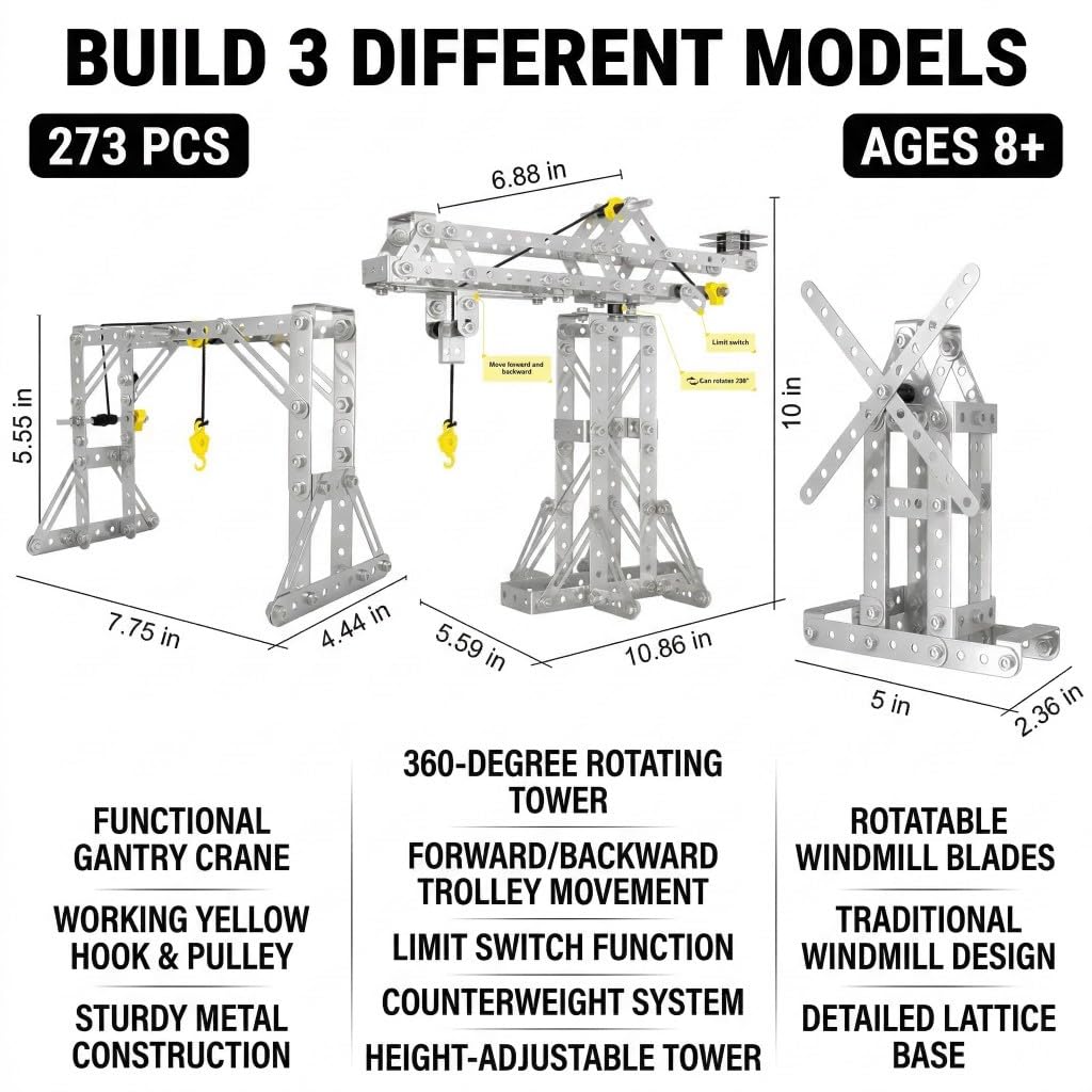 PANPAPA tower crane assembly for hands-on learning.