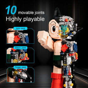 Astro Boy half-mechanical detail captured on premium materials and decals.