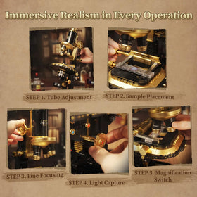 Pantasy coarse focus knob allows precise, gradual adjustments during assembly.