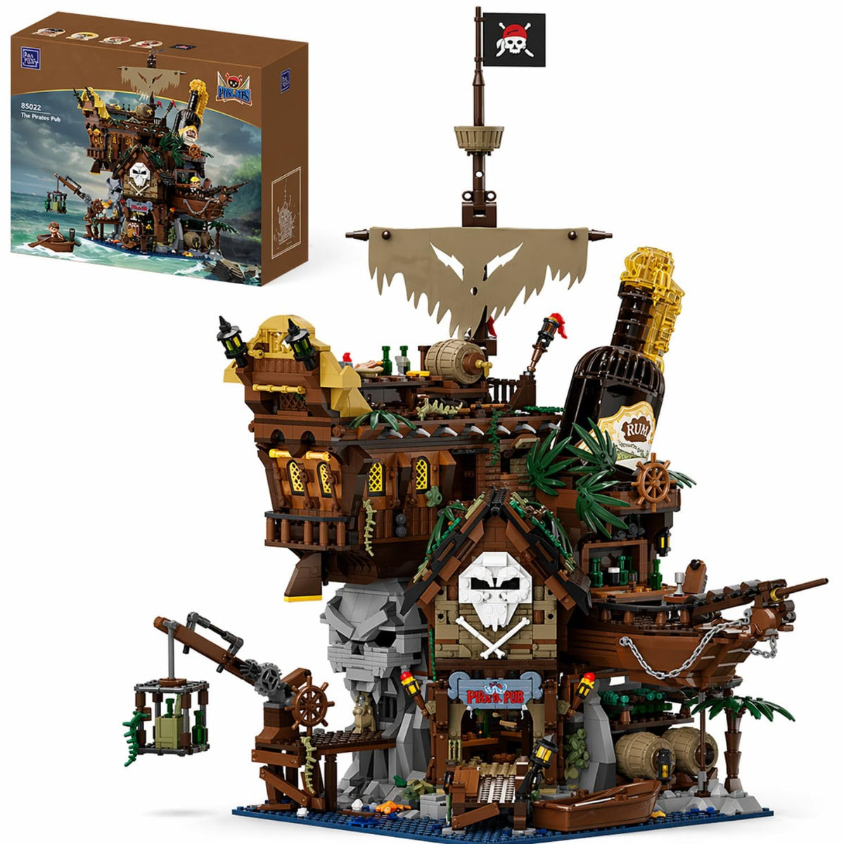 Pantasy Pirate Pub exterior showcases nautical charm for display and collectors.