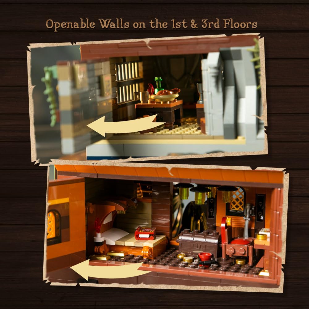 Pantasy Pirate Pub kitchen and ingredients enable realistic decorative setups.