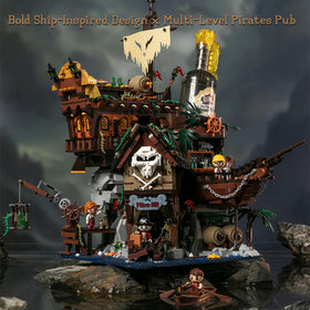 Pantasy Pirate Pub three-layer layout highlights storytelling potential in detailed dioramas.