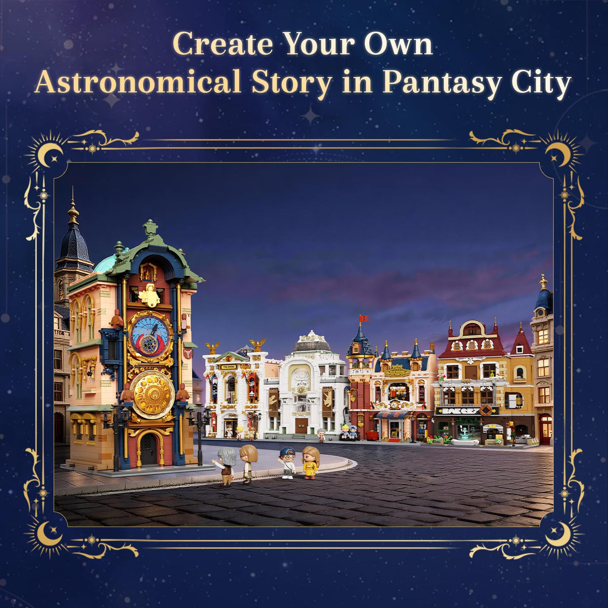 PANTASY Prague Astronomical Clock minifigures-professor-student heighten storytelling and display value.