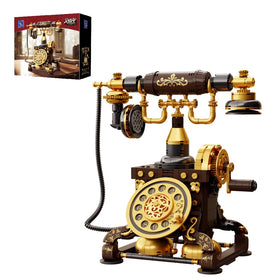 PANTASY Retro Phone Building Blocks Set, a stylish desk centerpiece for collectors.