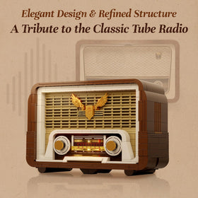 Pantasy retro radio building set gift-ready packaging positions as a thoughtful display gift