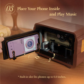 Pantasy retro radio building set internal structure reveals speakers and transformers craftsmanship