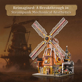 Pantasy Windmill Workshop interior revealed through open wall for storytelling