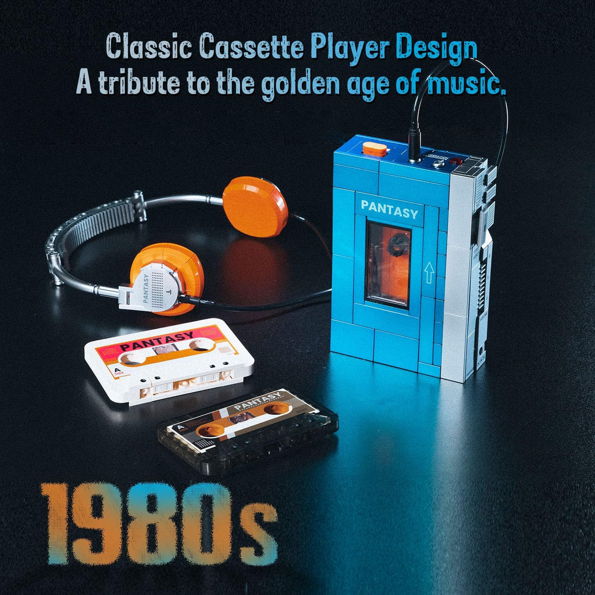 PANTASY vintage headphones with stands highlight nostalgic listening setup.