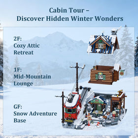 PANTASY Winter Summit Lodge cable car mechanism demonstrates interactive play and motion.