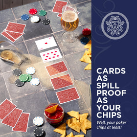 Pantheon Playing Cards durable PVC construction emphasizes flexible, long-lasting durability.