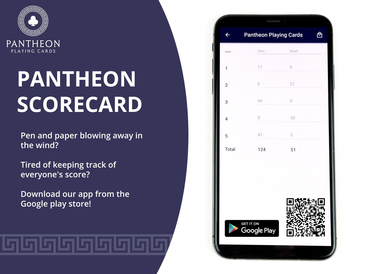 Pantheon Playing Cards outdoor setup showcases versatile deck for veranda, beach, or campsite games.