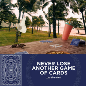 Pantheon Playing Cards waterproof PVC construction for moisture-free beach games.