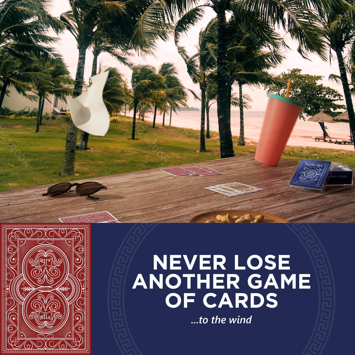 Pantheon Playing Cards wind-resistance outdoor use for stable breezy gameplay.