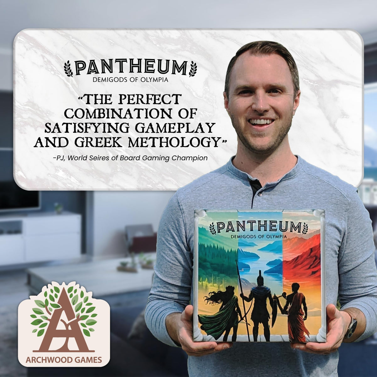 Pantheum setup for 1–4 players showing group gameplay and interaction