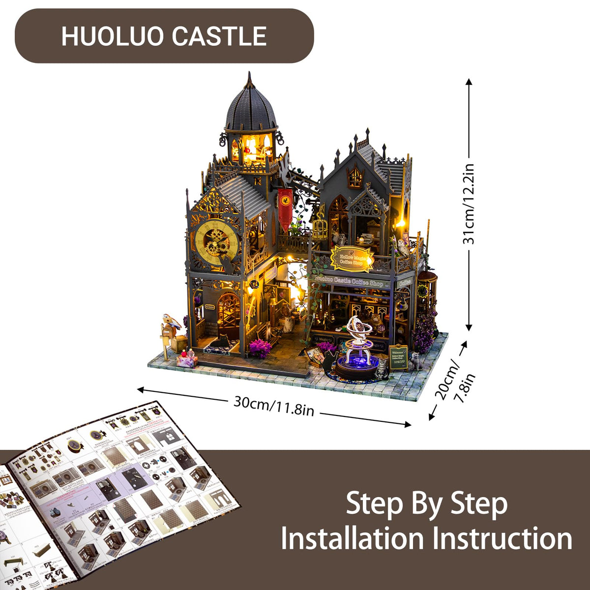 PANZIYU DIY miniature house pieces showing modular components for stress-free assembly.