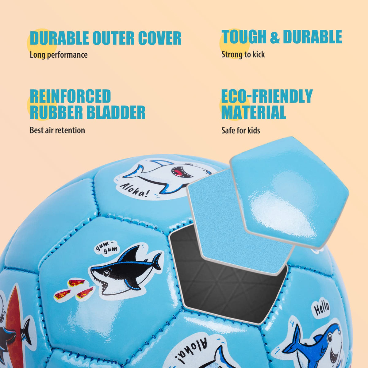Paokoo size-2 beginner ball supports safe kicking and early coordination.