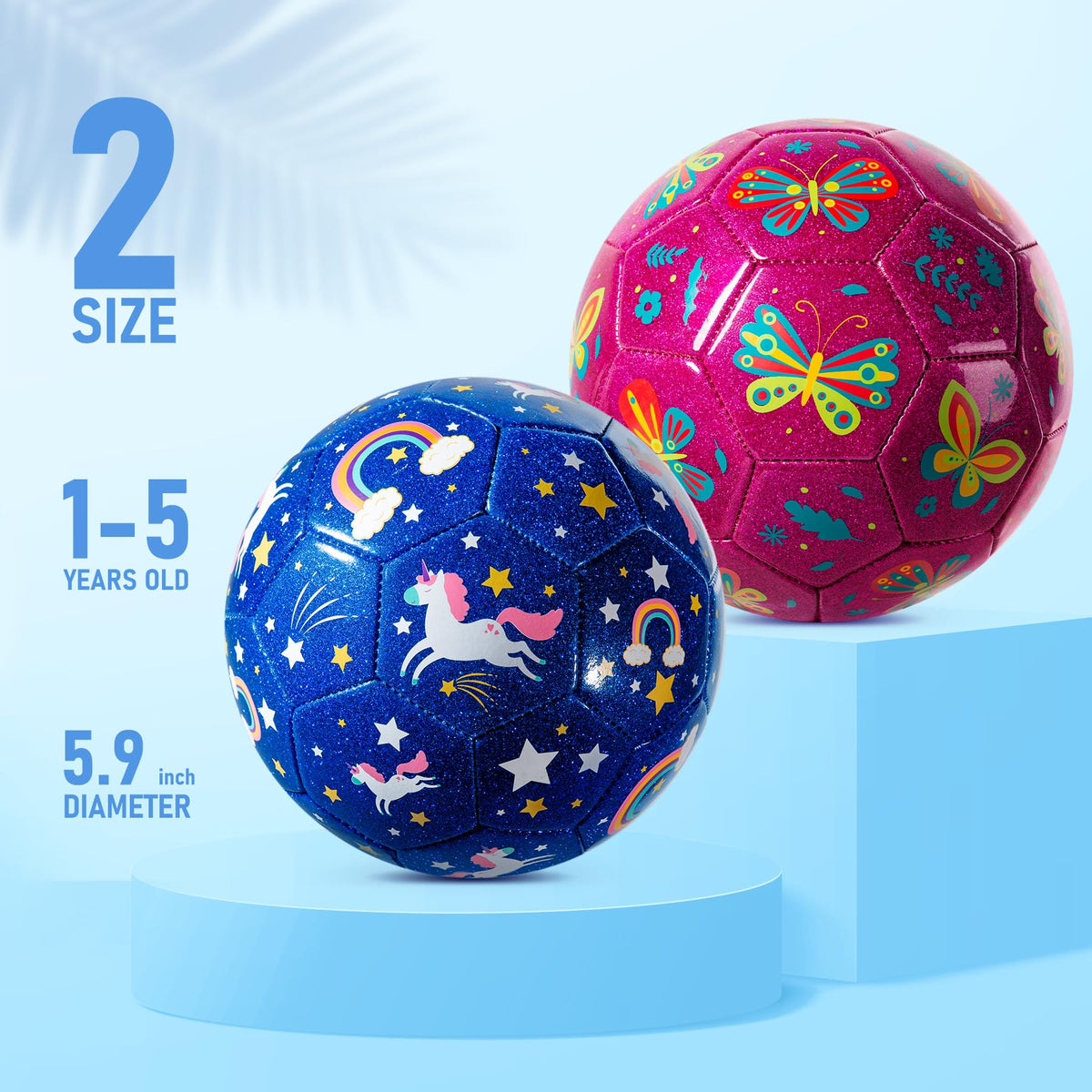 Paokoo toddler soccer ball with unicorn design sparks imaginative outdoor play.