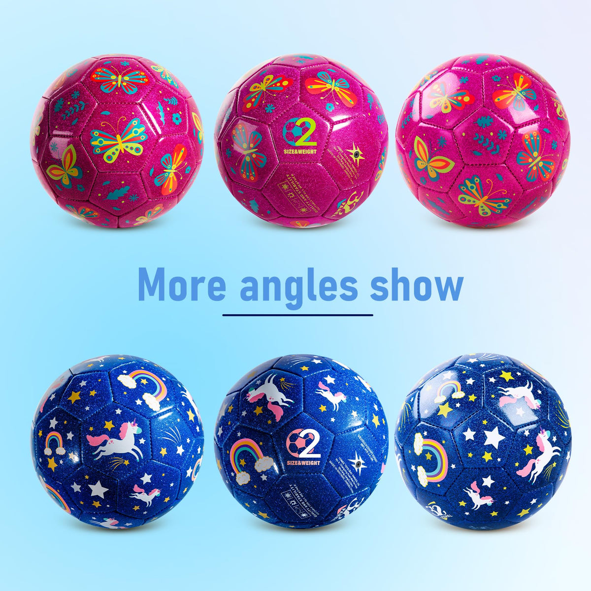 Paokoo Size 2 ball suited for indoor and outdoor toddler games.