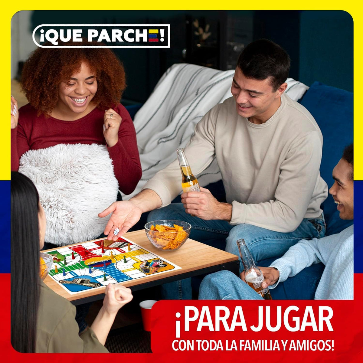 PAP Products Colombia-inspired art on the board for cultural flair.